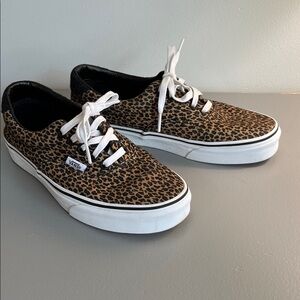 Vans Brown Leopard Pattern Sneakers